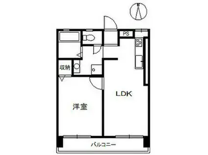 パークテラス蟹江(1LDK/5階)の間取り写真