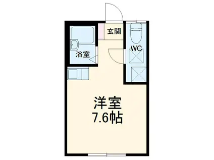 グリーントラスト(ワンルーム/2階)の間取り写真