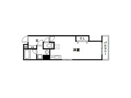 LIVEMAX MOON(ワンルーム/5階)の間取り写真