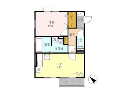 ファミネスⅤ(1LDK/1階)の間取り写真