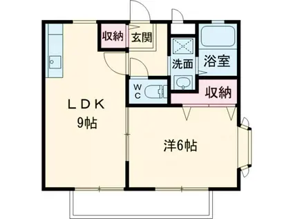 プレミール泉(1LDK/1階)の間取り写真