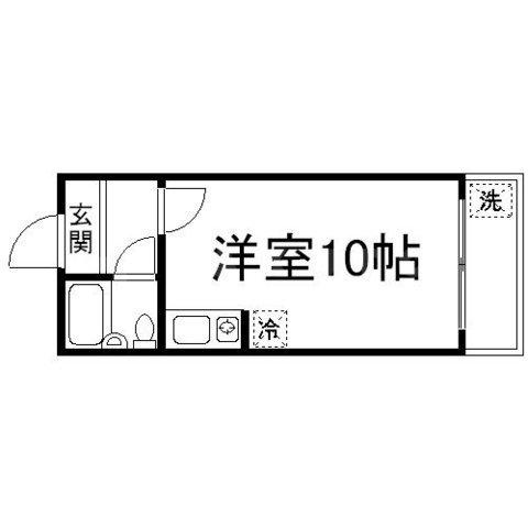 フォレストコート1番館(ワンルーム/2階)の間取り写真