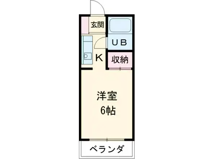 シャルム・ハイツ(1K/2階)の間取り写真