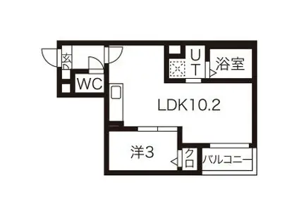JACK YAMANOTE Ⅰ(1LDK/1階)の間取り写真