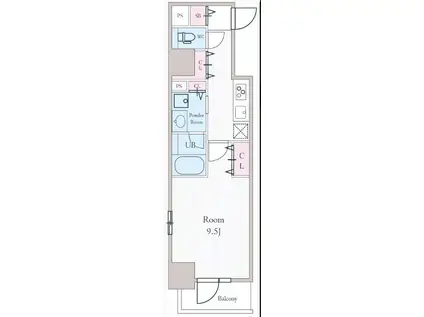 KDXレジデンス千葉中央イースト(1K/8階)の間取り写真