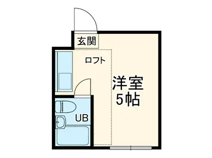 メゾンヴェールB棟(ワンルーム/1階)の間取り写真