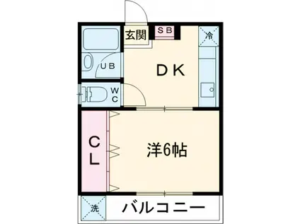 サンライズ高円寺(1K/3階)の間取り写真