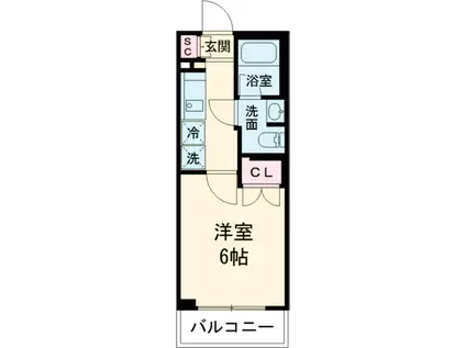 プレール・ドゥーク中野富士見町Ⅱ(1K/3階)の間取り写真