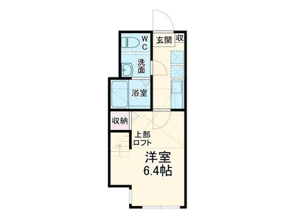 ハーミットクラブハウス踊場(1K/2階)の間取り写真