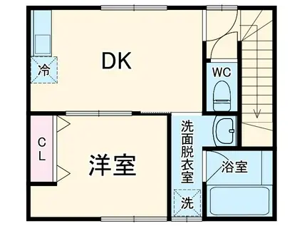 LA MIA AUTO FORUTEZZA DI OISO A(1LDK/2階)の間取り写真