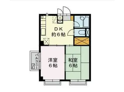 コンフォート片倉(2DK/3階)の間取り写真