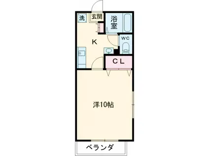 メゾンロイヤルHAGA(1K/1階)の間取り写真