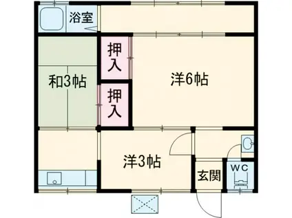 太秦青木ヶ原町テラスハウス(3K)の間取り写真