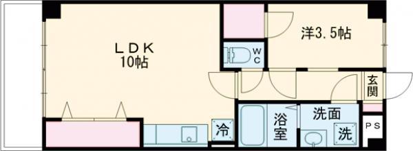 リフィオ三軒茶屋(1LDK/2階)の間取り写真