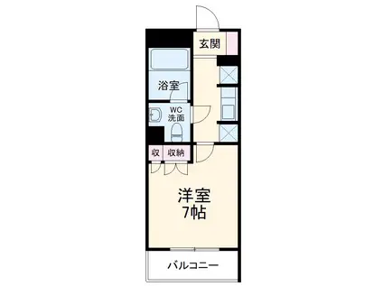 プリムローズ海老名(1K/3階)の間取り写真