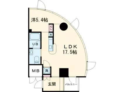 マノワール駒沢(1LDK/8階)の間取り写真