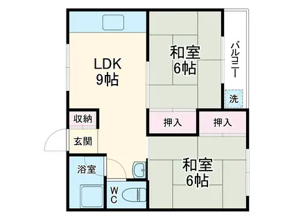 前沢マンション(2LDK/4階)の間取り写真