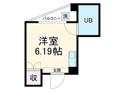 ビラカレッジ6(ワンルーム/4階)の間取り写真