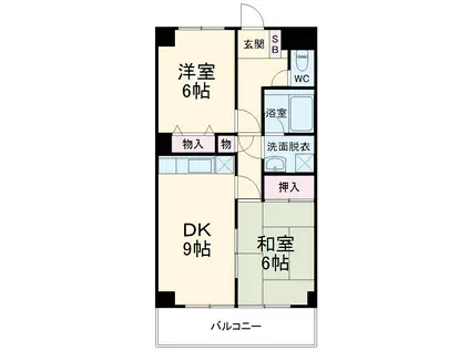 第2マルカワマンション(2DK/3階)の間取り写真