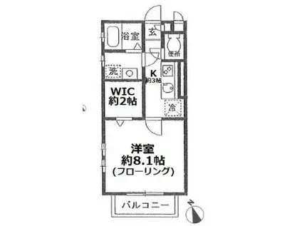 TOWN COTTAGE(1K/1階)の間取り写真