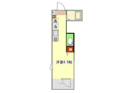 MELDIA生田Ⅱ(ワンルーム/2階)の間取り写真