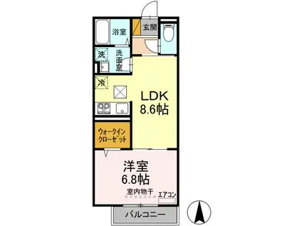 MAISON SUZUKI(1LDK/1階)の間取り写真