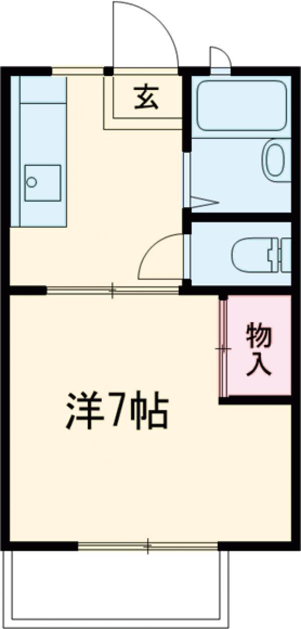 アルグレイⅡ(1DK/1階)の間取り写真