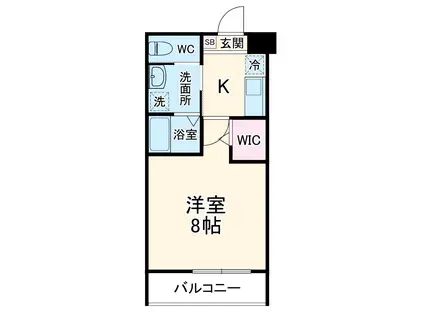 リアコート豊中2ノース(1K/3階)の間取り写真