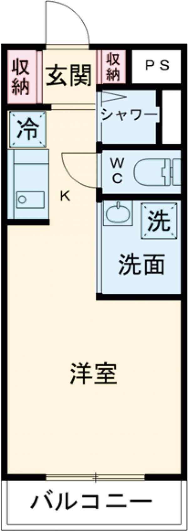 ペガサスマンション経堂&蓑口ビル83(ワンルーム/1階)の間取り写真