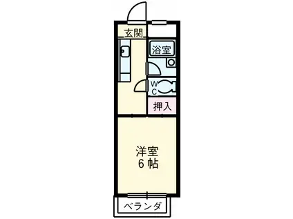 前田ハイツ(1K/1階)の間取り写真