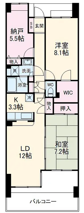 リーベスト西千葉 6階階 間取り