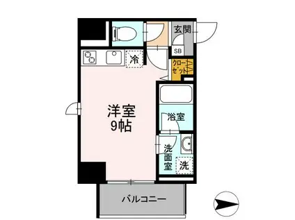 ディアーナ川崎大師前(ワンルーム/4階)の間取り写真