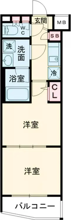 THE PREMIUM CUBE G 東中野 1階階 間取り