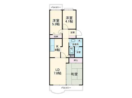 サウサリトファースト(3LDK/3階)の間取り写真