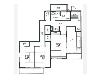 第2ハイツ小池(3DK/1階)の間取り写真