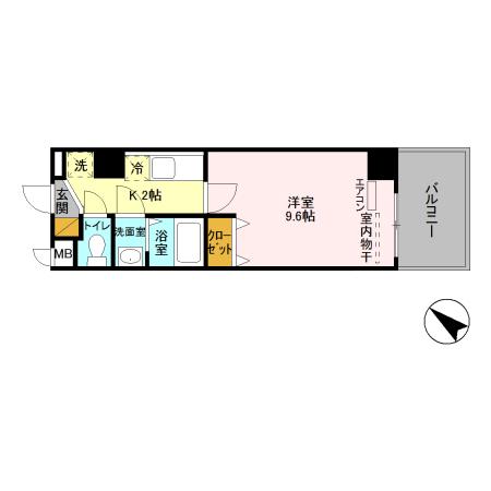 SAKURA BUILDING(1K/5階)の間取り写真