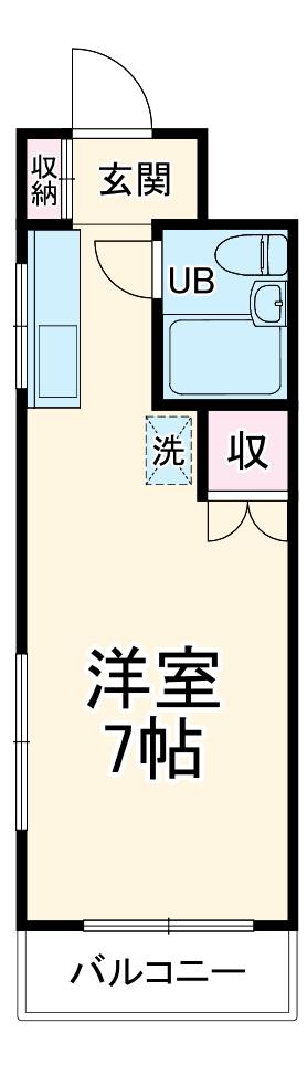 メゾンオオツカ(ワンルーム/3階)の間取り写真