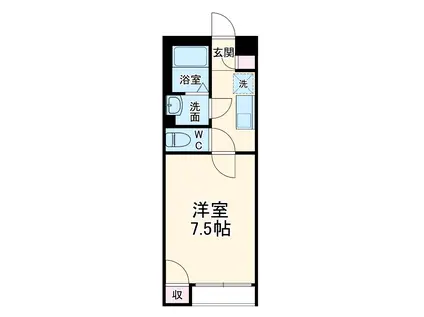 レオネクストアイランド パレス(1K/2階)の間取り写真