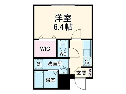 フォセット南浦和(1K/2階)の間取り写真