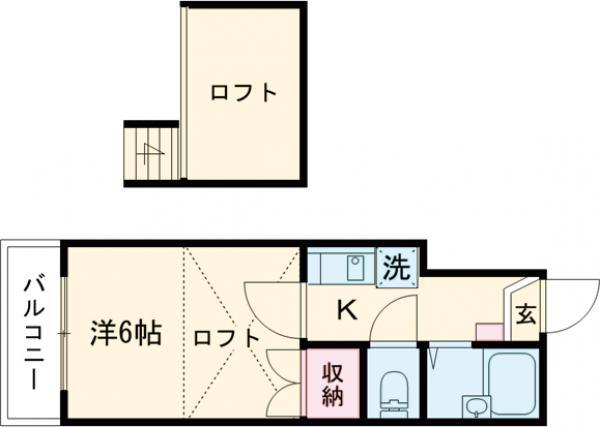 メゾン・ド・セルパン(1K/2階)の間取り写真