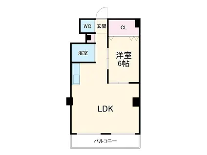 コーポタナベ(1LDK/5階)の間取り写真