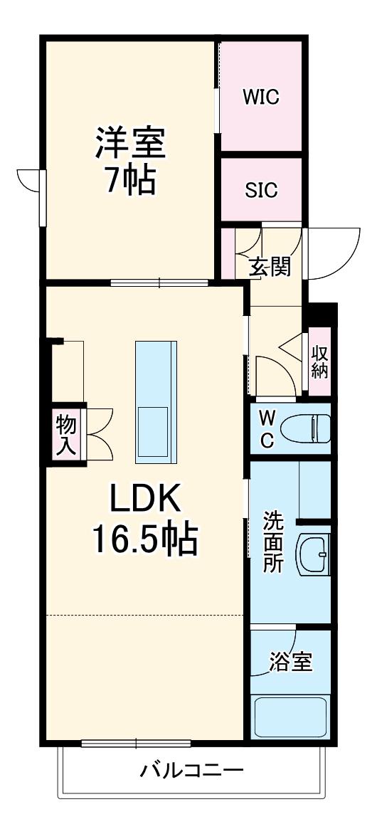 ステラ キャシェット(1LDK/1階)の間取り写真