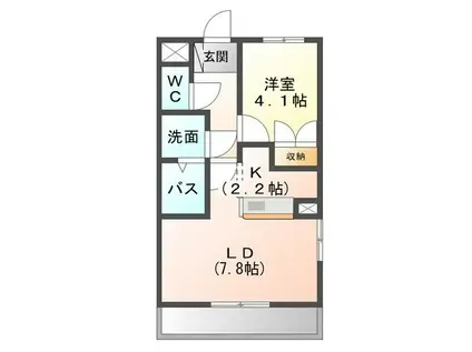 NEMOPHILA(1LDK/2階)の間取り写真