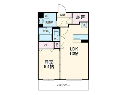 ラウシックハイム(1LDK/2階)の間取り写真