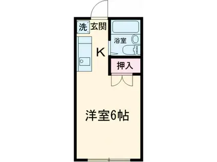 エステートピア西松原(ワンルーム/2階)の間取り写真