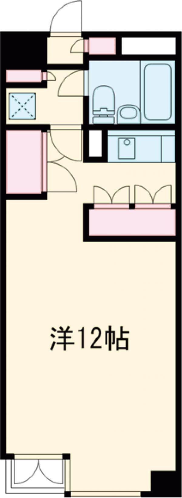 宇都宮ダイカンプラザスポーツメント(ワンルーム/4階)の間取り写真