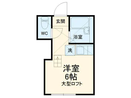 ユナイト末吉フランクの杜(ワンルーム/1階)の間取り写真