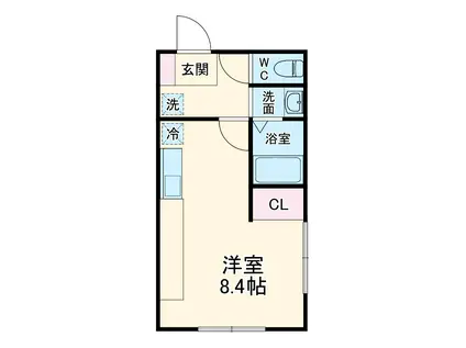メゾン・ド・ルミエール国府台(ワンルーム/1階)の間取り写真
