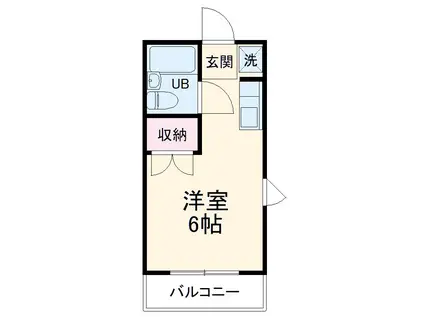 リシェス希望ヶ丘(ワンルーム/2階)の間取り写真