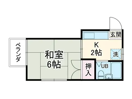 メゾンさかい(1K/2階)の間取り写真